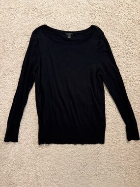 Halogen Black Scoop Neck Sweater